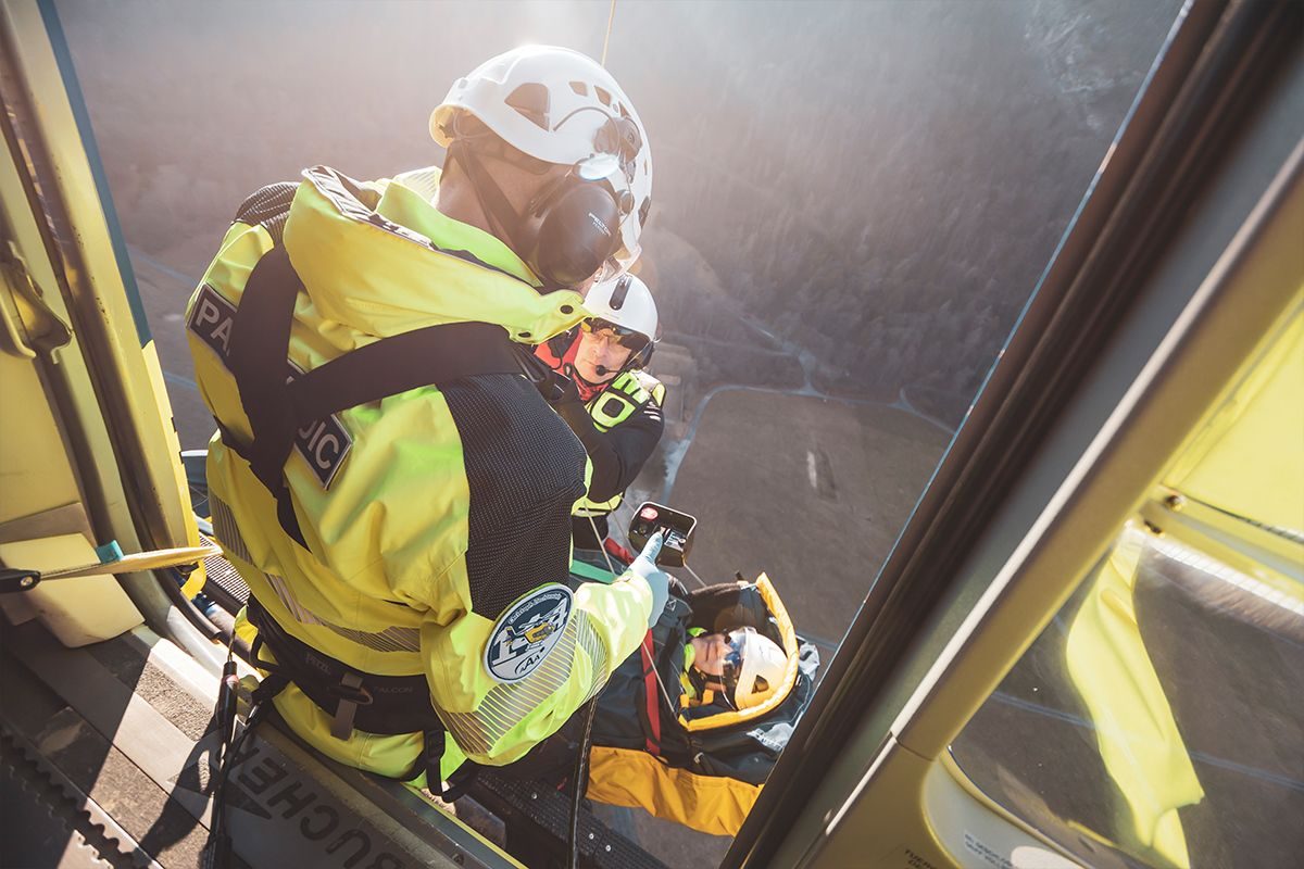 Rettungswinde im Einsatz